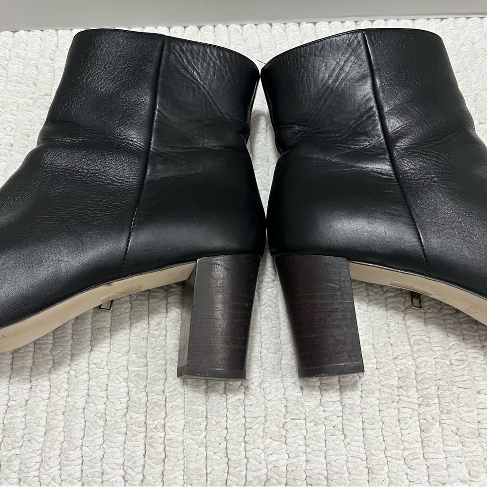 J. Crew Black Leather Ankle Boots Size 10‎ Women - Picture 11 of 16